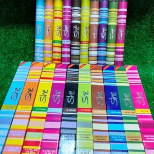 SHE Pen Perfume Set for Women – 3x35ml Pocket Sprays, Floral Mood-Enhancing, Long-Lasting Freshness in Green, Blue & Pink