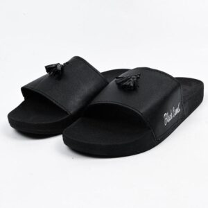 Black Camel Premium PU Leather Men’s Slippers – Soft, Comfortable & Durable Daily Wear