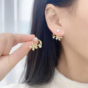 Golden Glow Alloy Earrings – Elegant 2 Pcs Stylish Party & Everyday Wear Jewelry Set