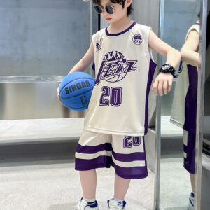 2026 Summer Boys Basketball Sports Suit – Breathable Blue Activewear Training Set